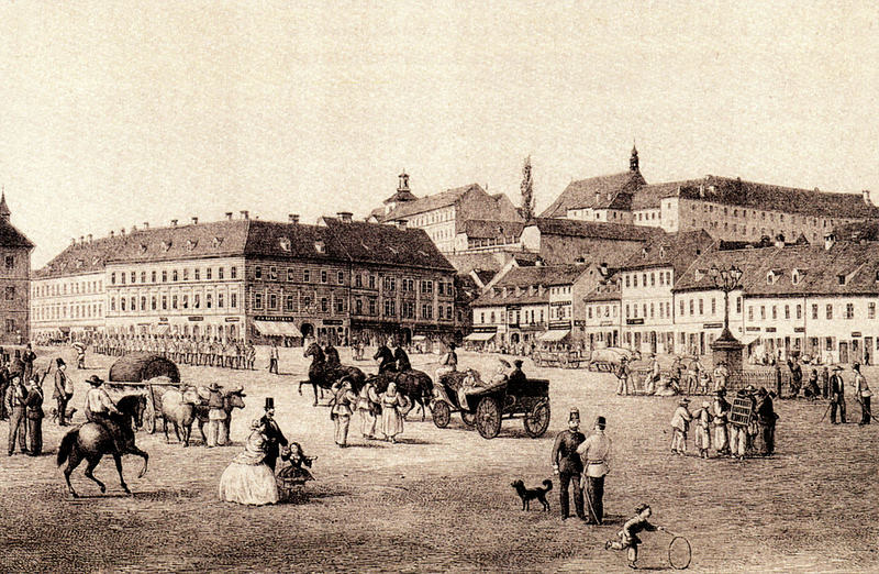 Harmica 1860. godine. litografija